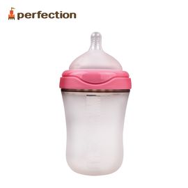 [PERFECTION] Silicone Feeding Bottle, 260ml, Pink_ Feeding Bottle, Baby bottle _ Made in KOREA
